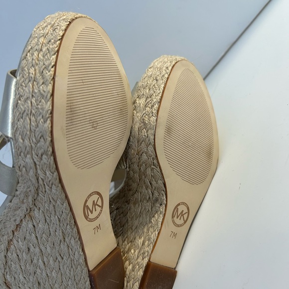 Michael Kors Metallic Gold Wedge Sandals - Picture 4 of 5